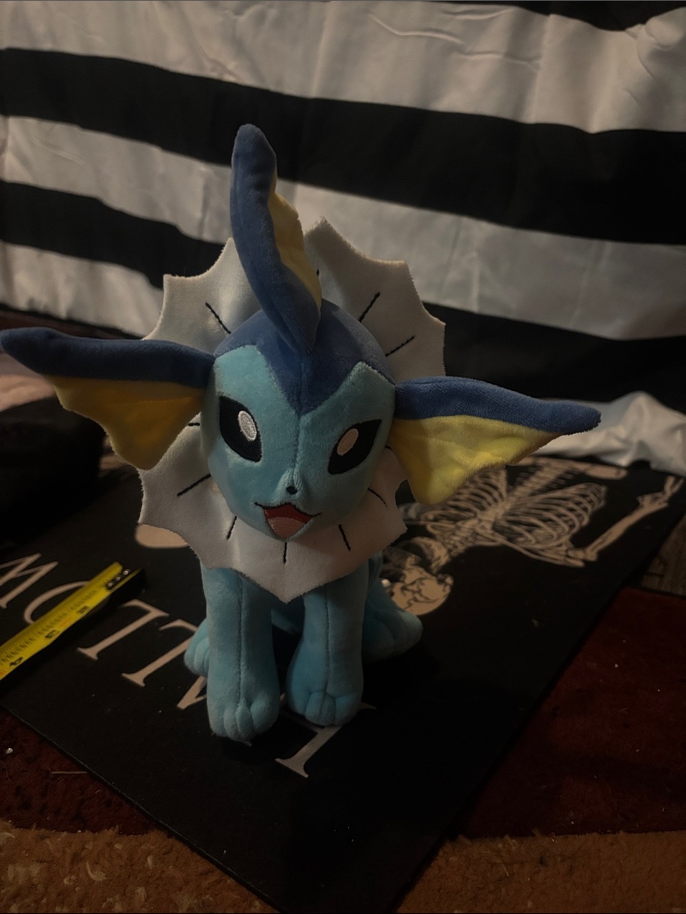 Pokemon Vaporeon Plush - Blue with Yellow Accents